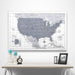 USA Map Poster - Dark Gray Color Splash CM Poster