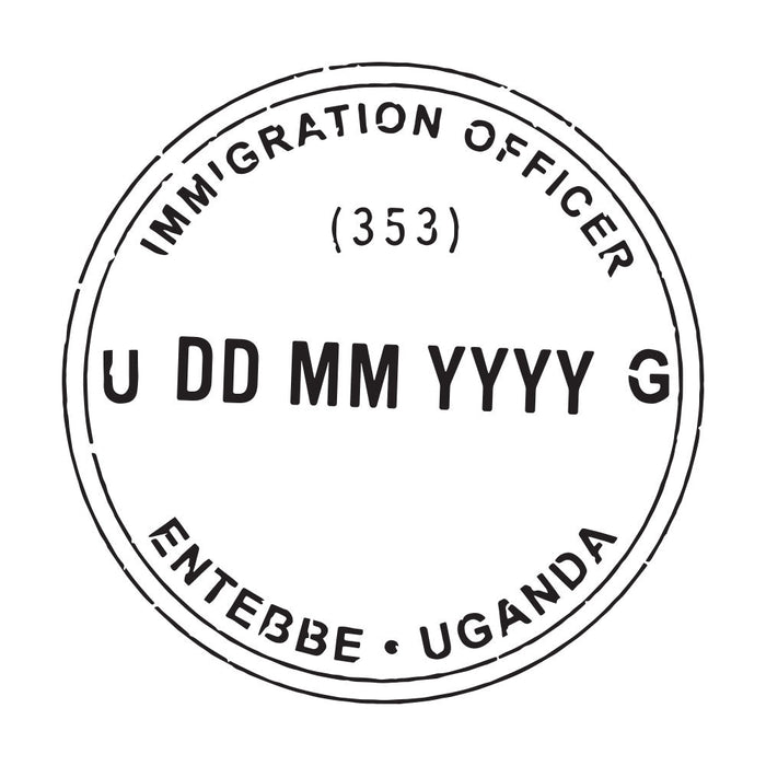 Passport Stamp Decal - Uganda Conquest Maps LLC