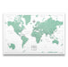 World Map Poster - Green Color Splash CM Poster