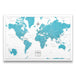 Push Pin World Map (Pin Board/Poster) - Teal Color Splash CM Pin Board