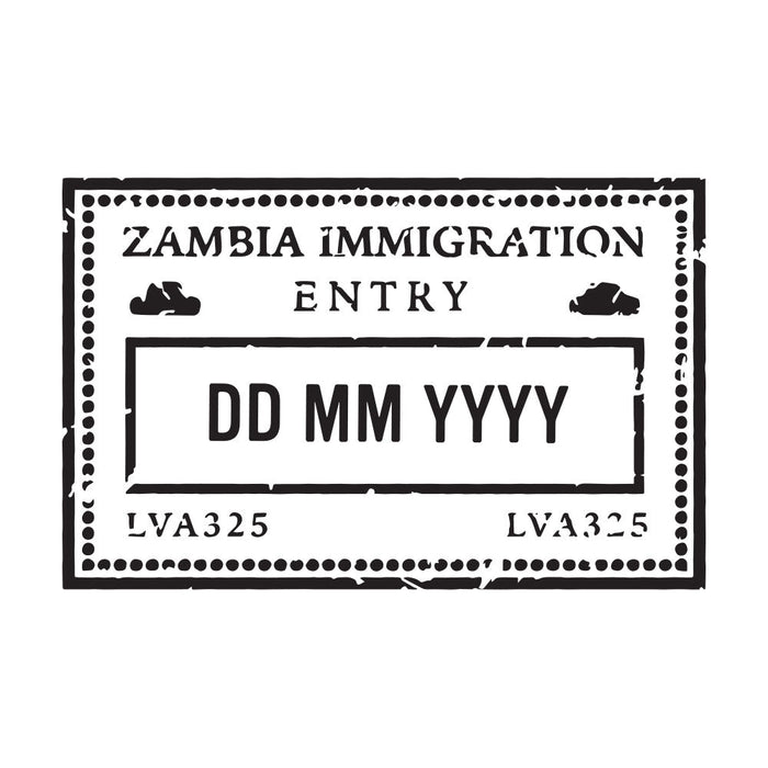 Passport Stamp Decal - Zambia Conquest Maps LLC