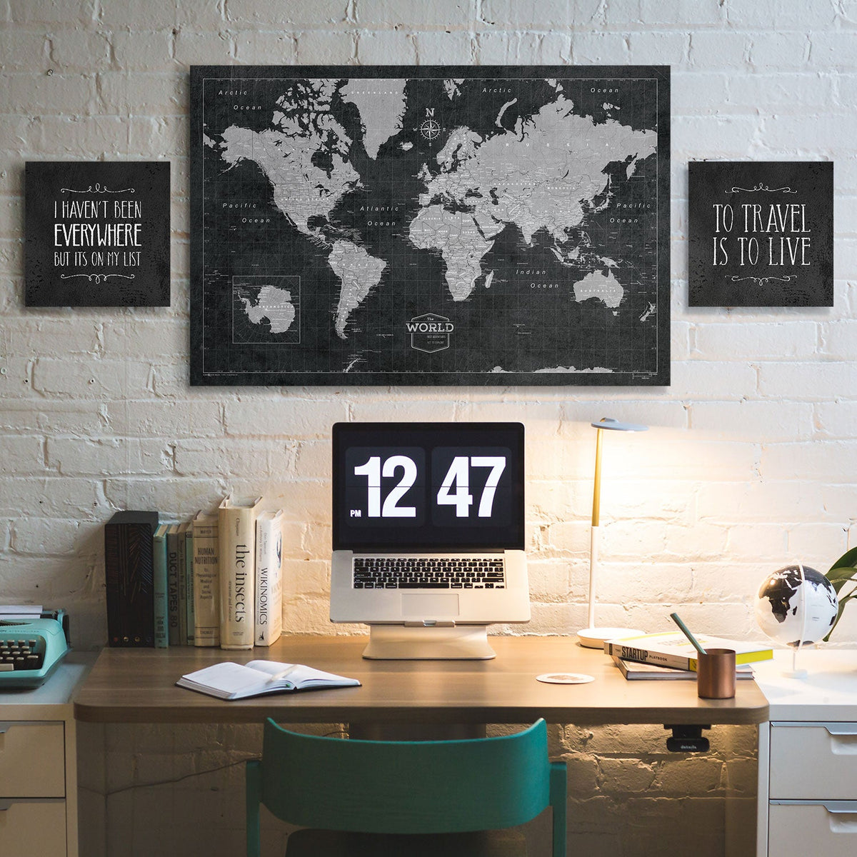 To Travel Is To Live - Canvas Wall Art Conquest Maps LLC