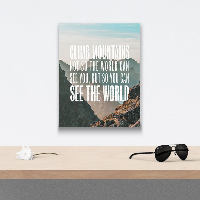 Climb Mountains - Canvas Wall Art Conquest Maps LLC