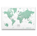 Push Pin World Map (Pin Board) - Green Color Splash CM Pin Board
